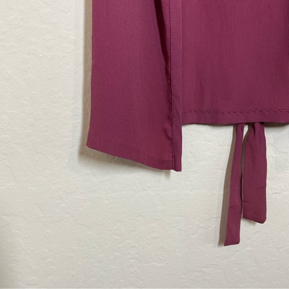 Jen Jen Vintage Women’s S Mauve Purple Open Front Sleeveless Vest Lightweight - Picture 3 of 5